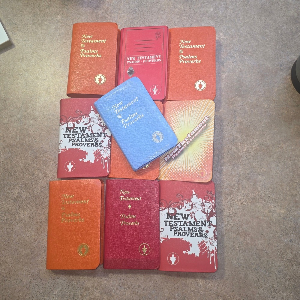 Lot of 10 mini Pocket Bible Gideon New Testament Psalms Proverbs Mixed KJV ESV